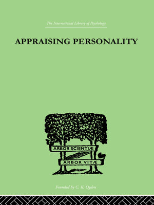 cover image of Appraising Personality